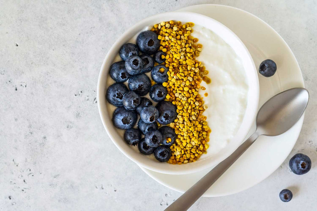 Bowl de Yogur, Arándanos y Polen